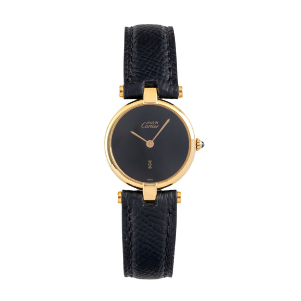 Cartier Vendome argent doré quartz montre pour femmes  [2605318]