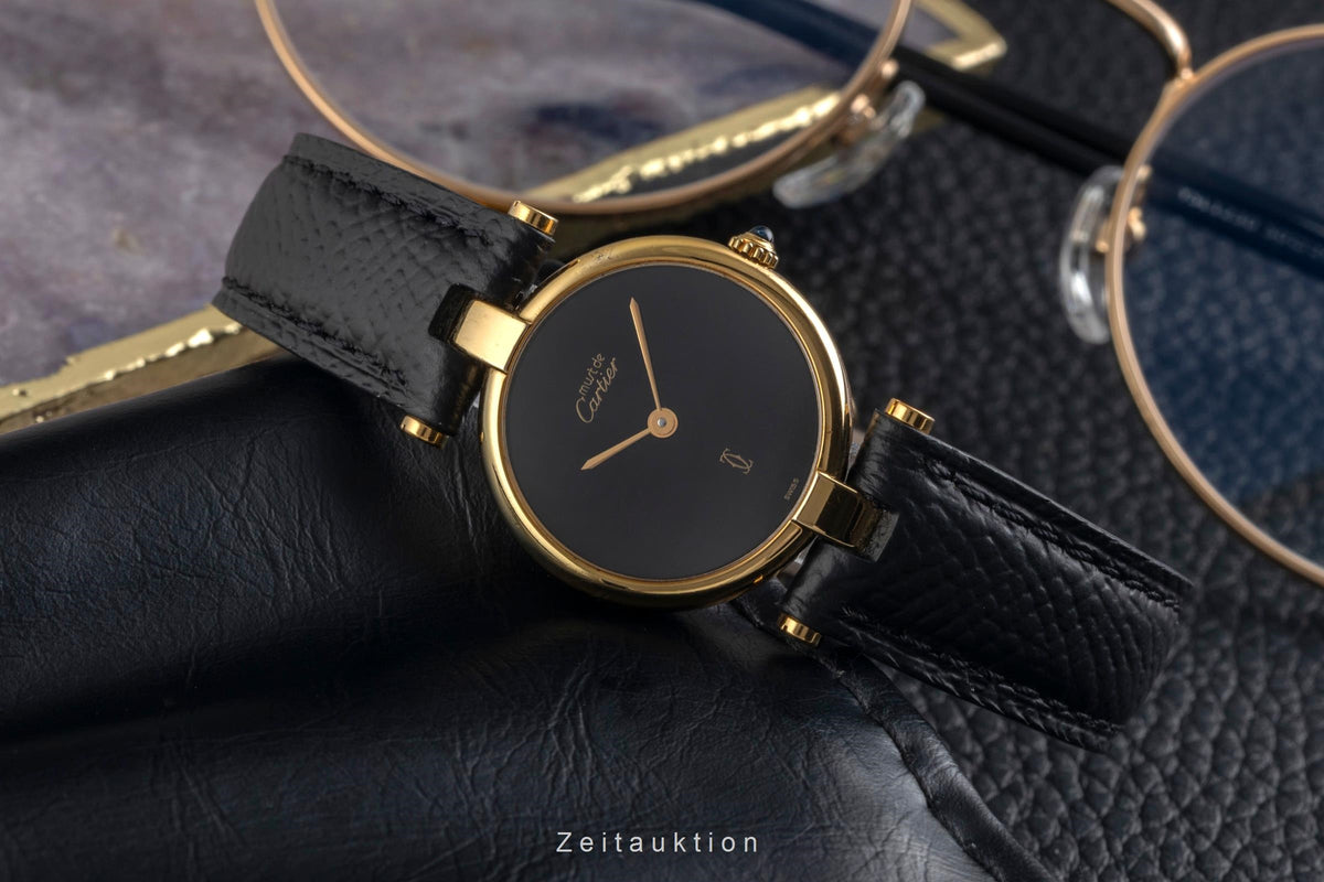 Cartier Vendome argent doré quartz montre pour femmes  [2605318]
