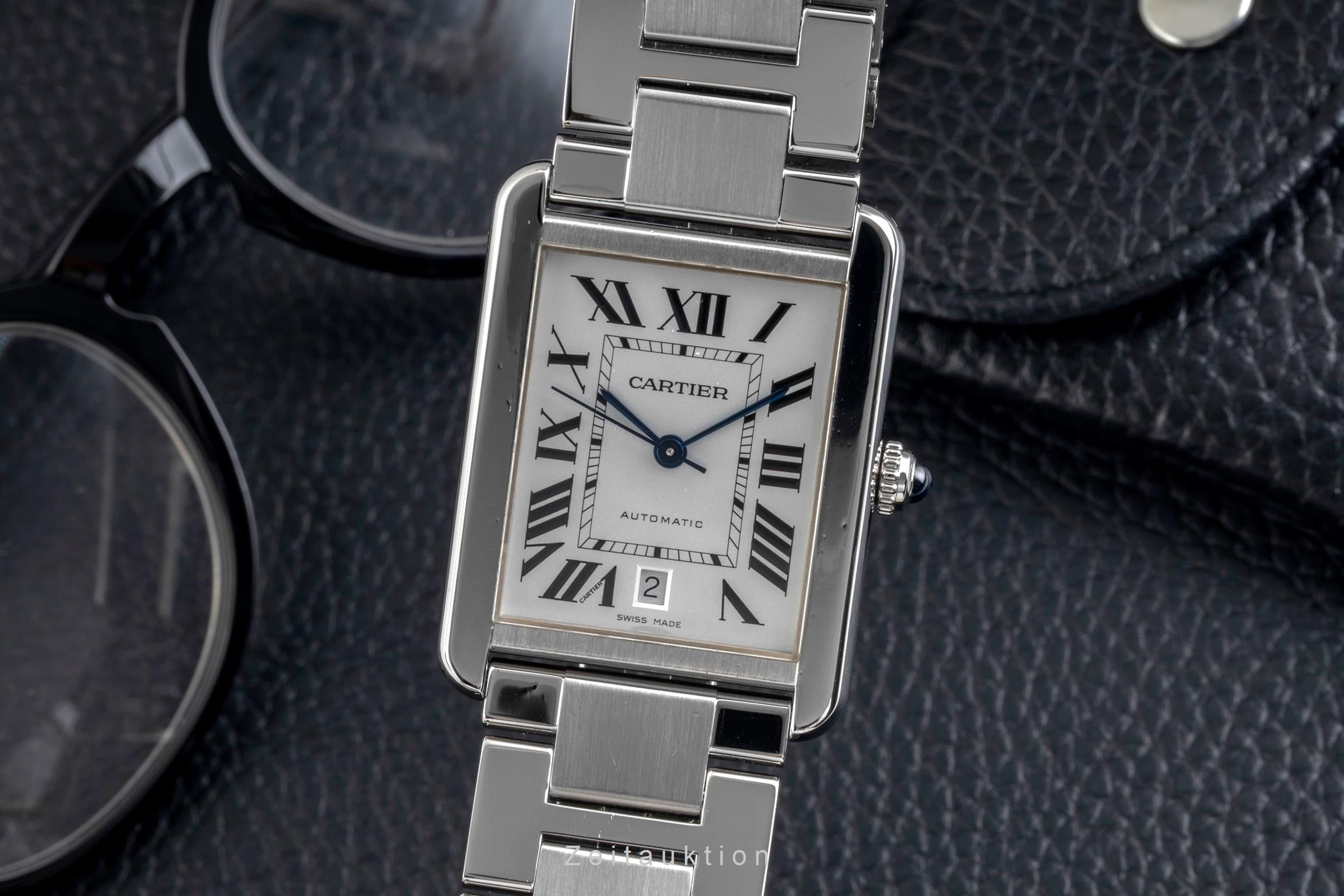 Cartier Tank acero automático reloj para caballeros W5200028  [2605326]