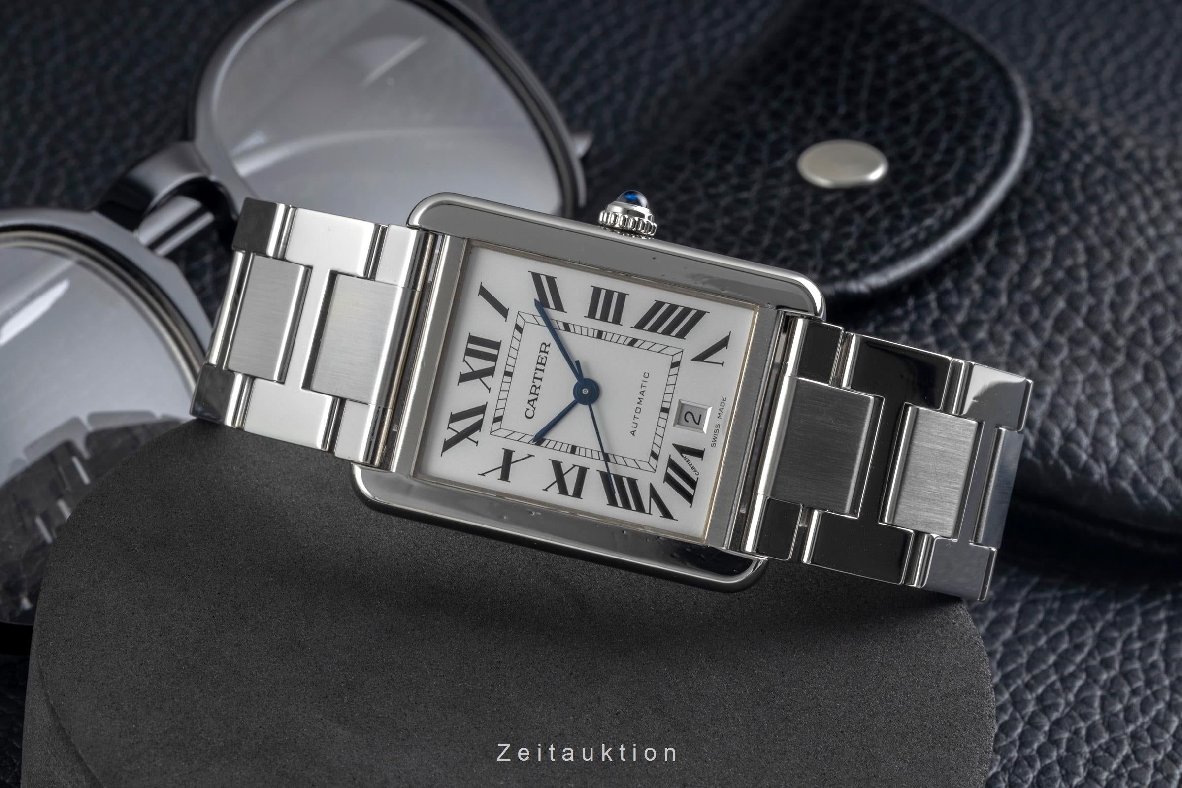 Cartier Tank acero automático reloj para caballeros W5200028  [2605326]