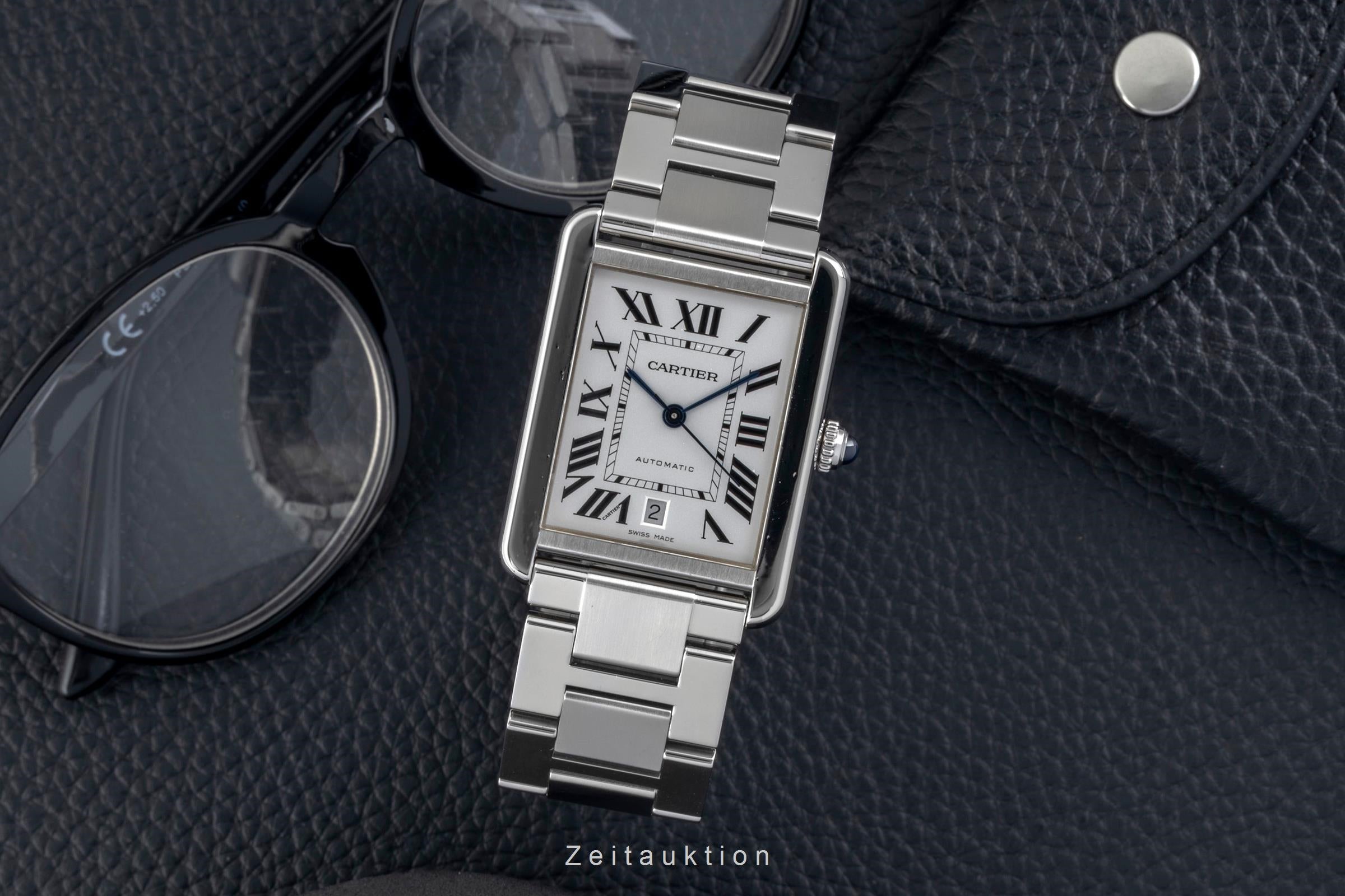 Cartier Tank acero automático reloj para caballeros W5200028  [2605326]