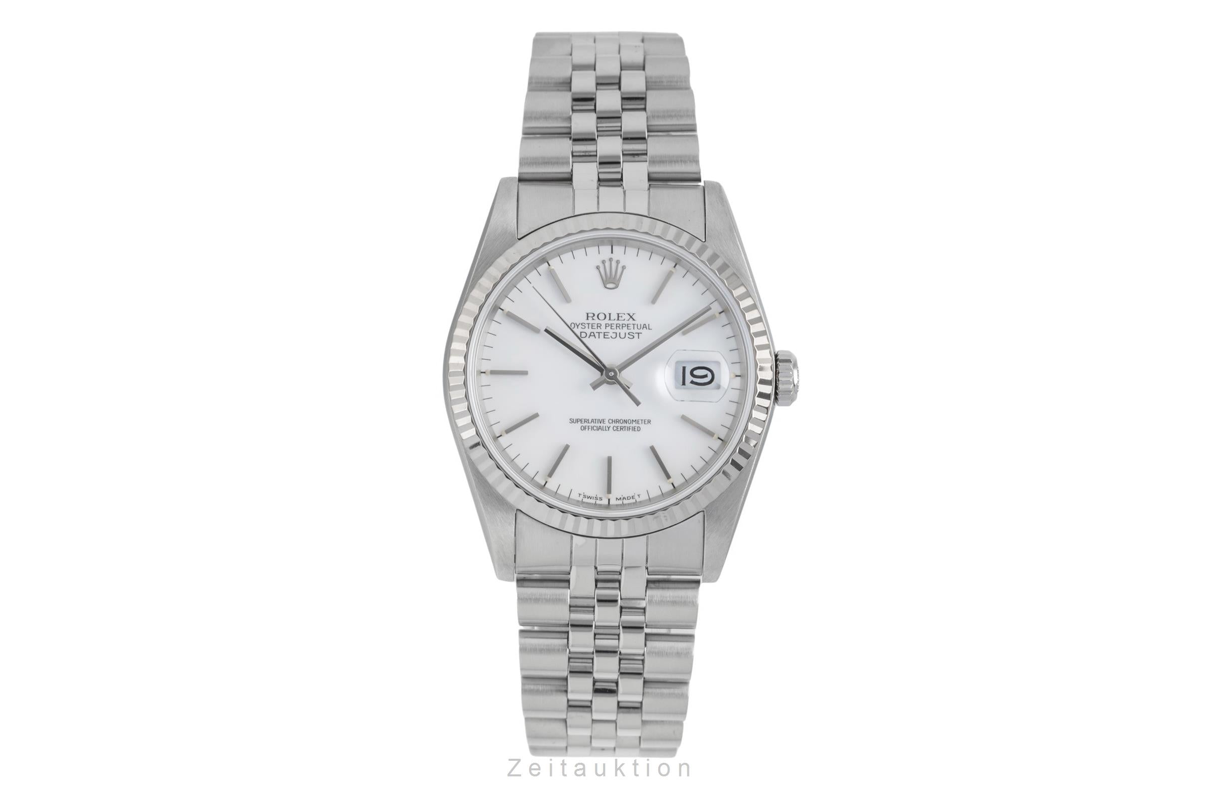Rolex Datejust steel / white gold automatic men's watch 16234  [2605331]