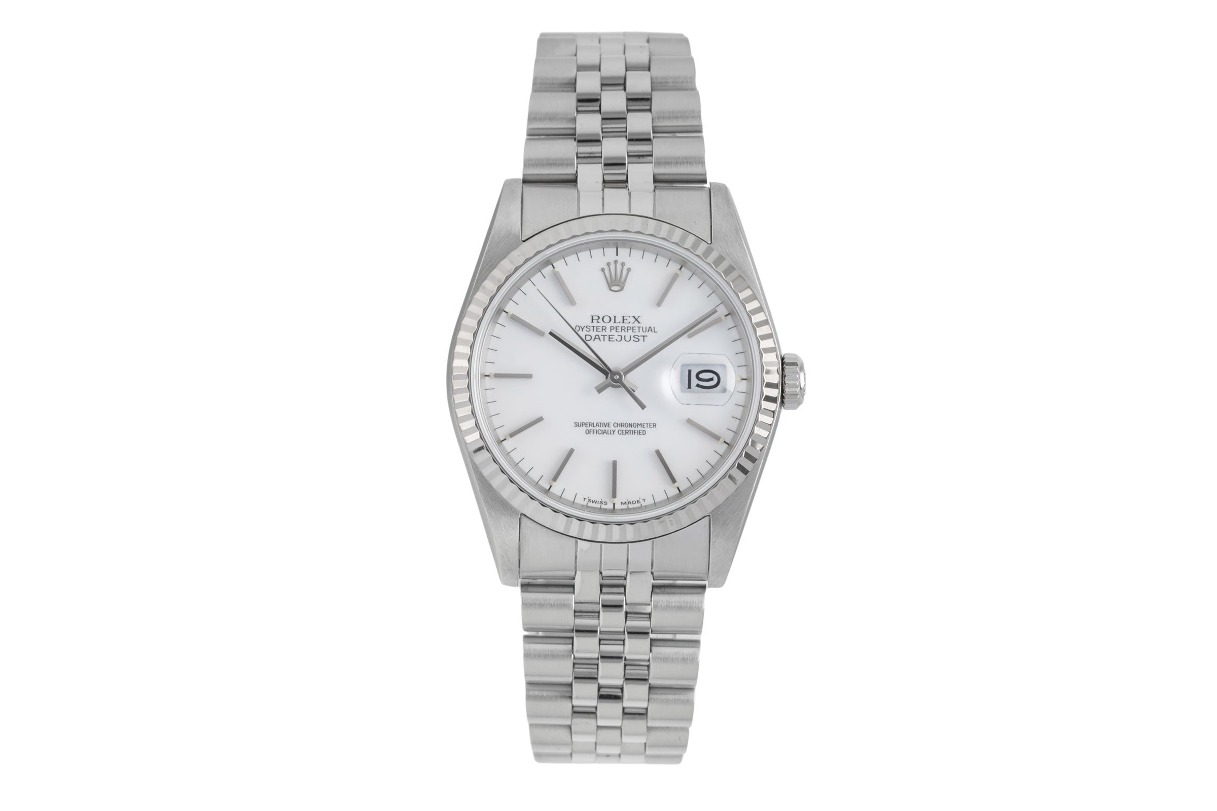 Rolex Datejust steel / white gold automatic men's watch 16234  [2605331]