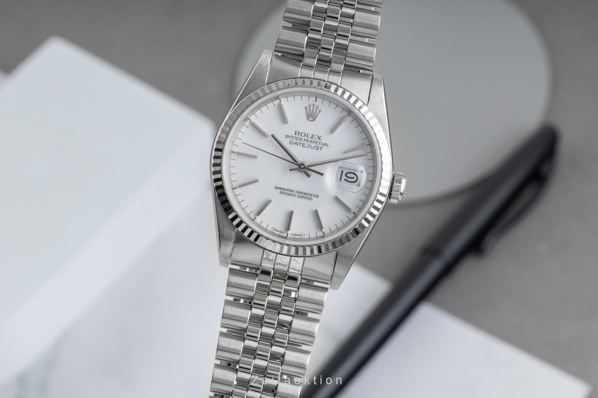 Rolex Datejust steel / white gold automatic men's watch 16234  [2605331]