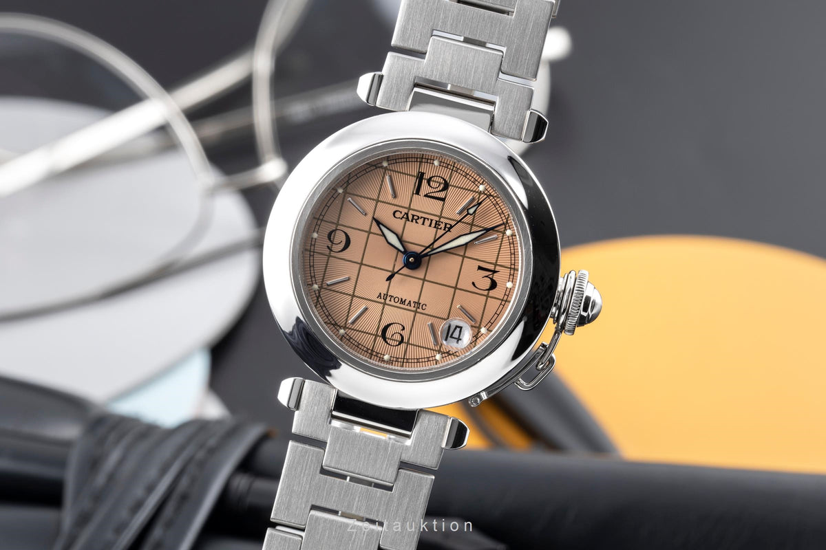Cartier Pasha steel automatic unisex W31024M7  [2605332]