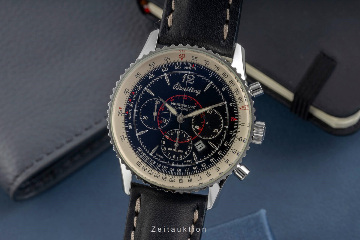Breitling Montbrillant Chronograph Automatik Stahl Herrenuhr Ref. A41030 [2605333]