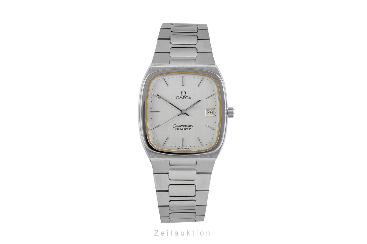 Omega Seamaster acero cuarzo reloj para caballeros 196.0166, 396.0887 Vintage  [2605336]