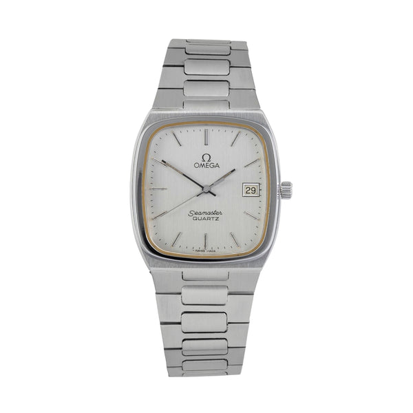 Omega Seamaster acero cuarzo reloj para caballeros 196.0166, 396.0887 Vintage  [2605336]