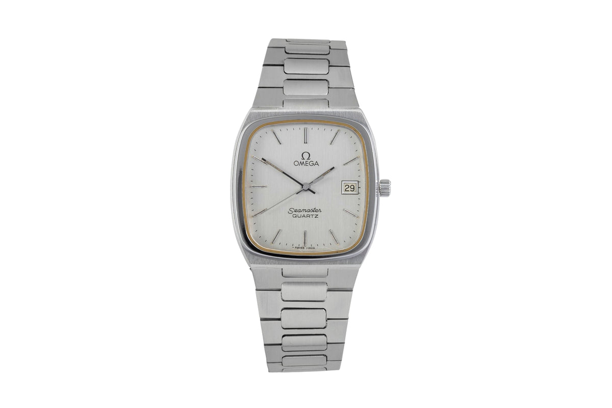Omega Seamaster steel quartz men's watch 196.0166, 396.0887 Vintage  [2605336]