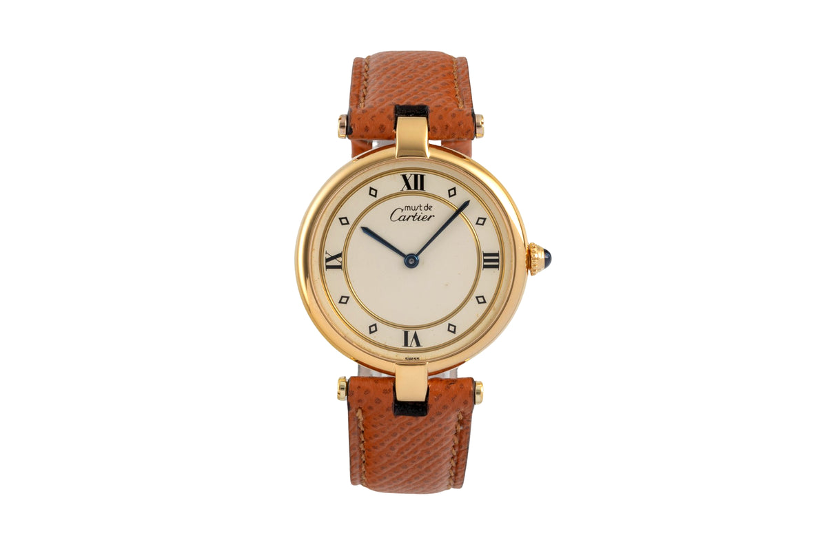 Cartier Vermeil argento dorato quarzo unisex 590003  [2605338]