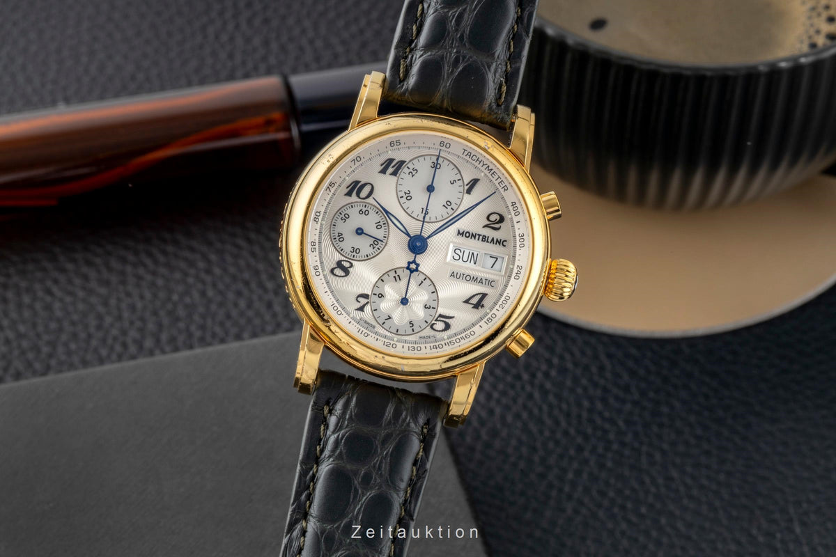 Montblanc Meisterstück cronografo acciaio automatismo orologio da uomo 7016  [2605339]