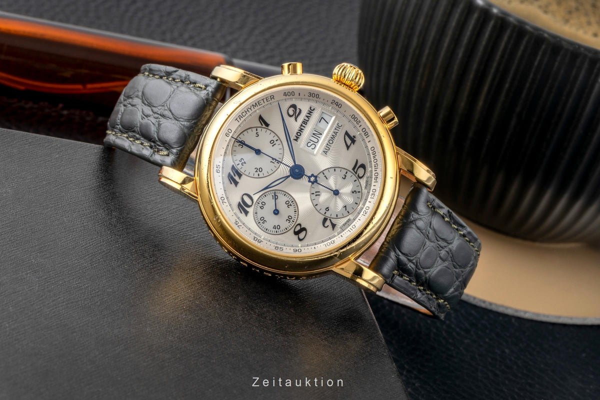 Montblanc Meisterstück chronographe acier automatique montre pour hommes 7016  [2605339]