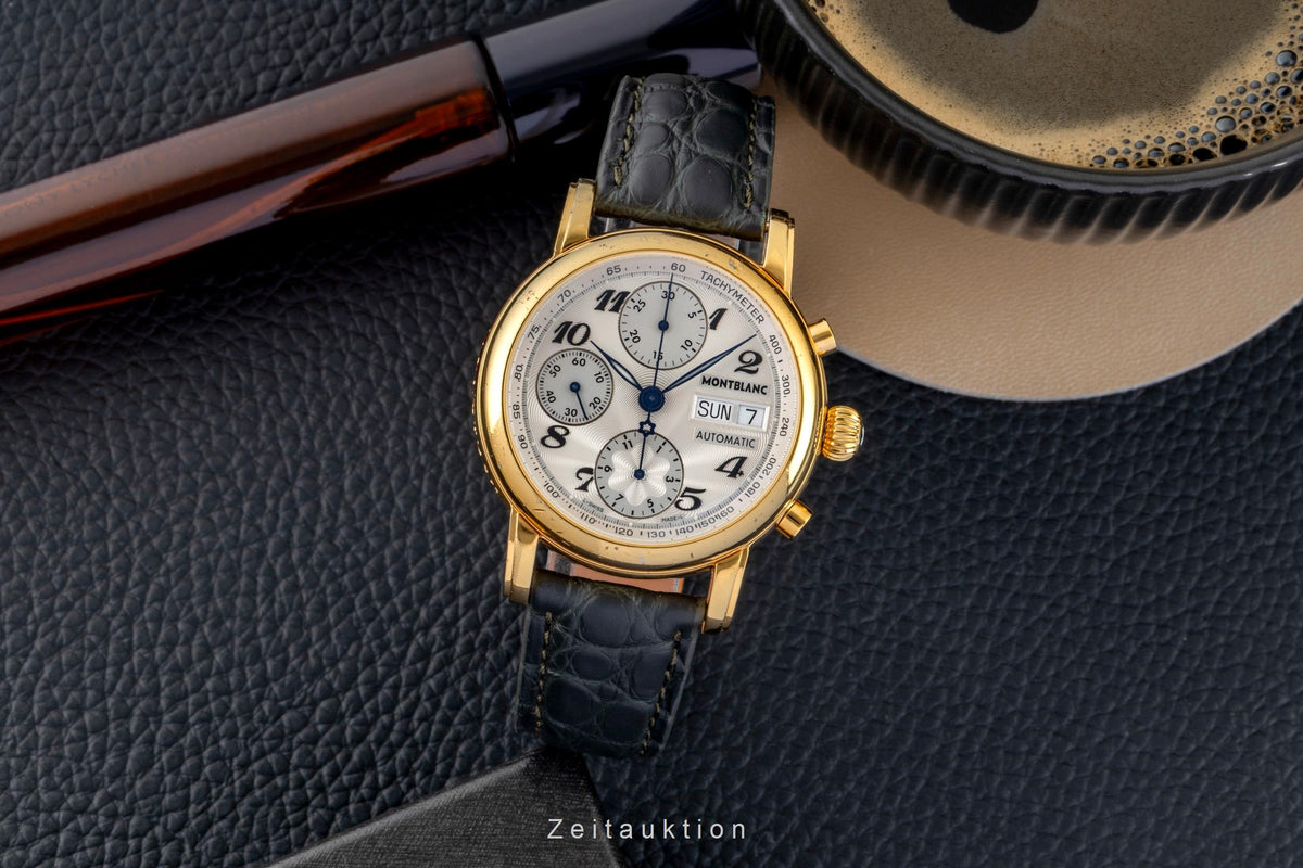 Montblanc Meisterstück chronographe acier automatique montre pour hommes 7016  [2605339]