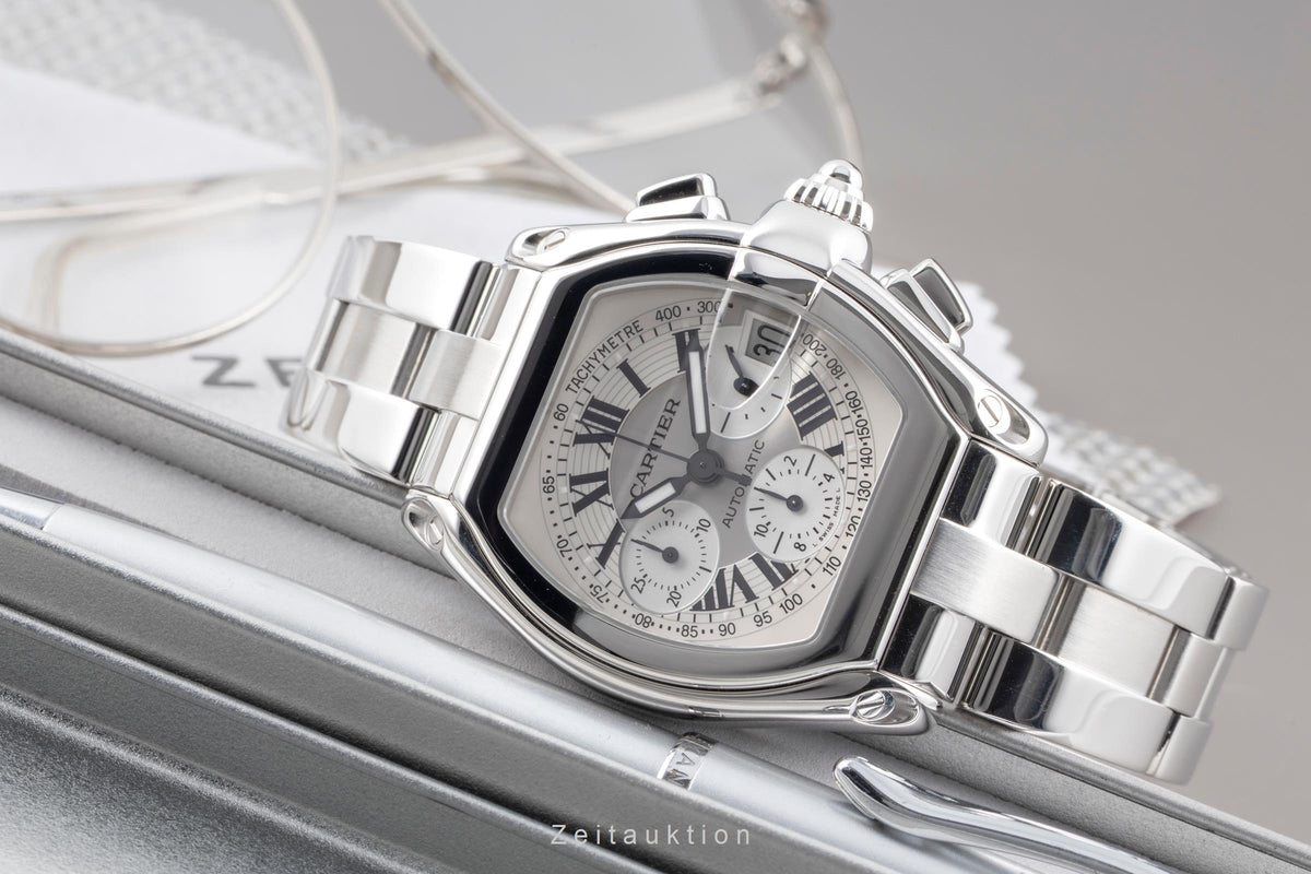 Cartier Roadster chronograph steel automatic men's watch W62006X6  [2605341]
