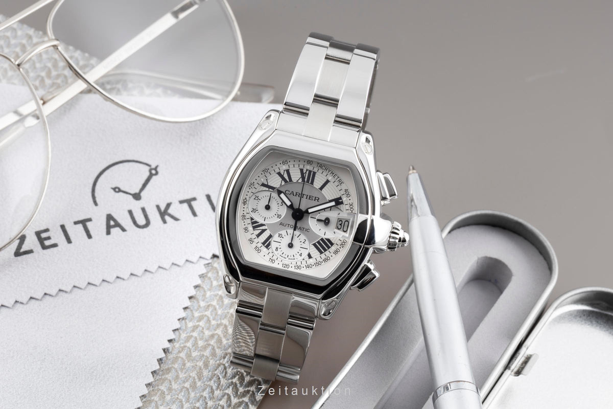 Cartier Roadster chronograph steel automatic men's watch W62006X6  [2605341]