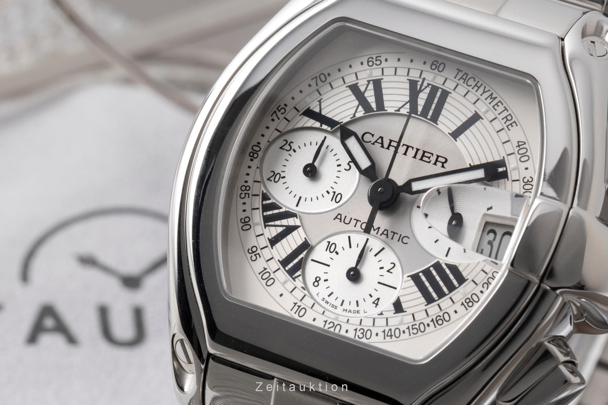 Cartier Roadster chronograph steel automatic men's watch W62006X6  [2605341]
