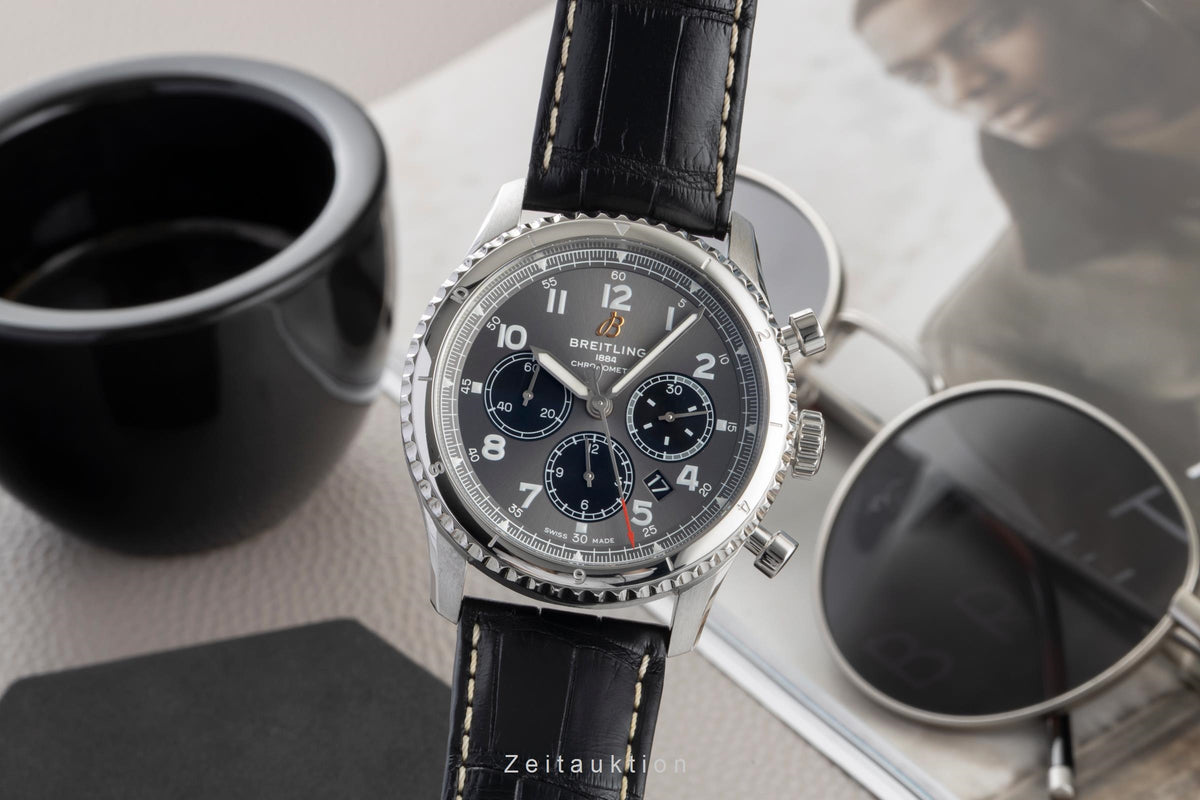 Breitling Aviator 8 Chronograph Stahl Automatik Herrenuhr Ref. AB0119131B1P1 B&P [2605343]