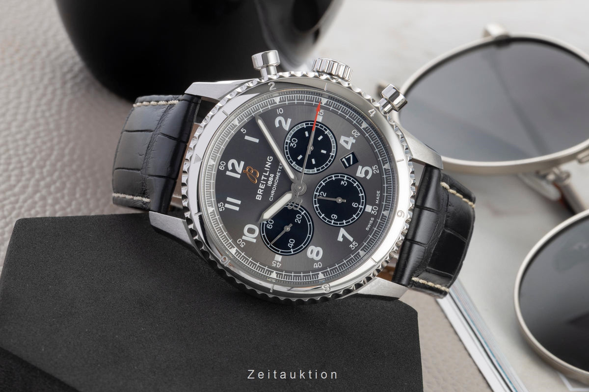 Breitling Aviator 8 Chronograph Stahl Automatik Herrenuhr Ref. AB0119131B1P1 B&P [2605343]