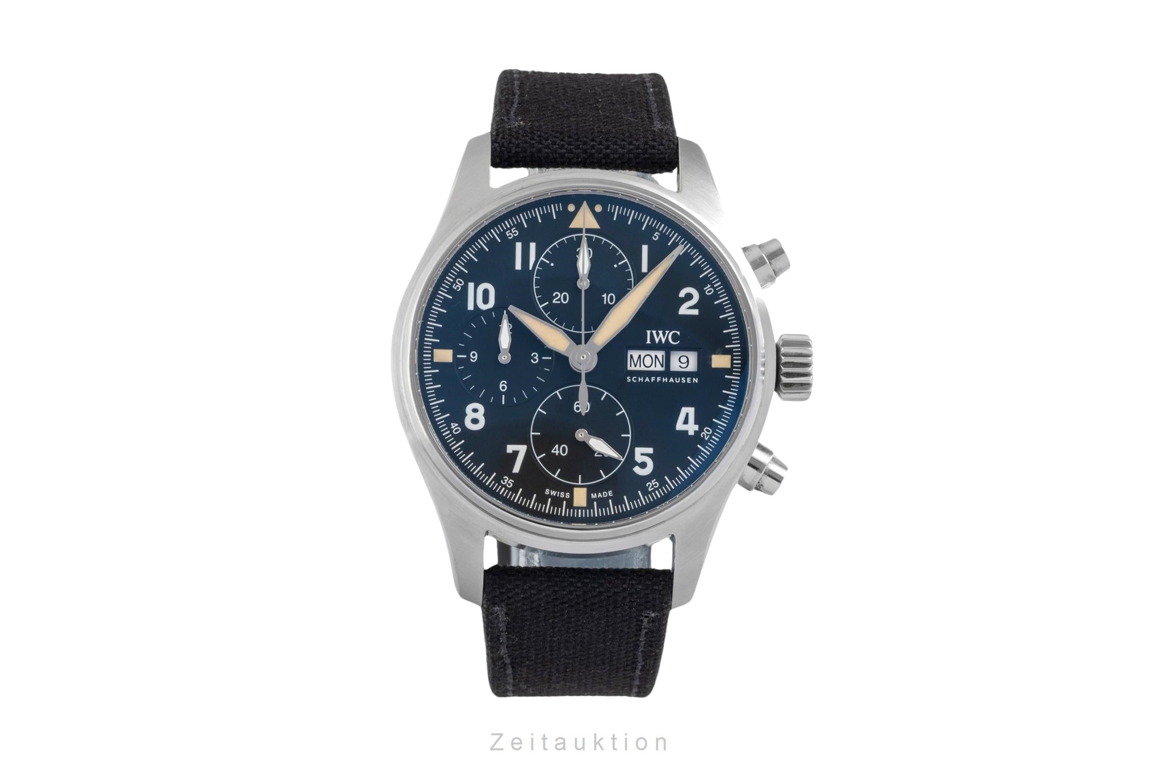 IWC Pilot Spitfire Chronograph Automatik Edelstahl Ref. IW387903 Box & Papiere [2605344]