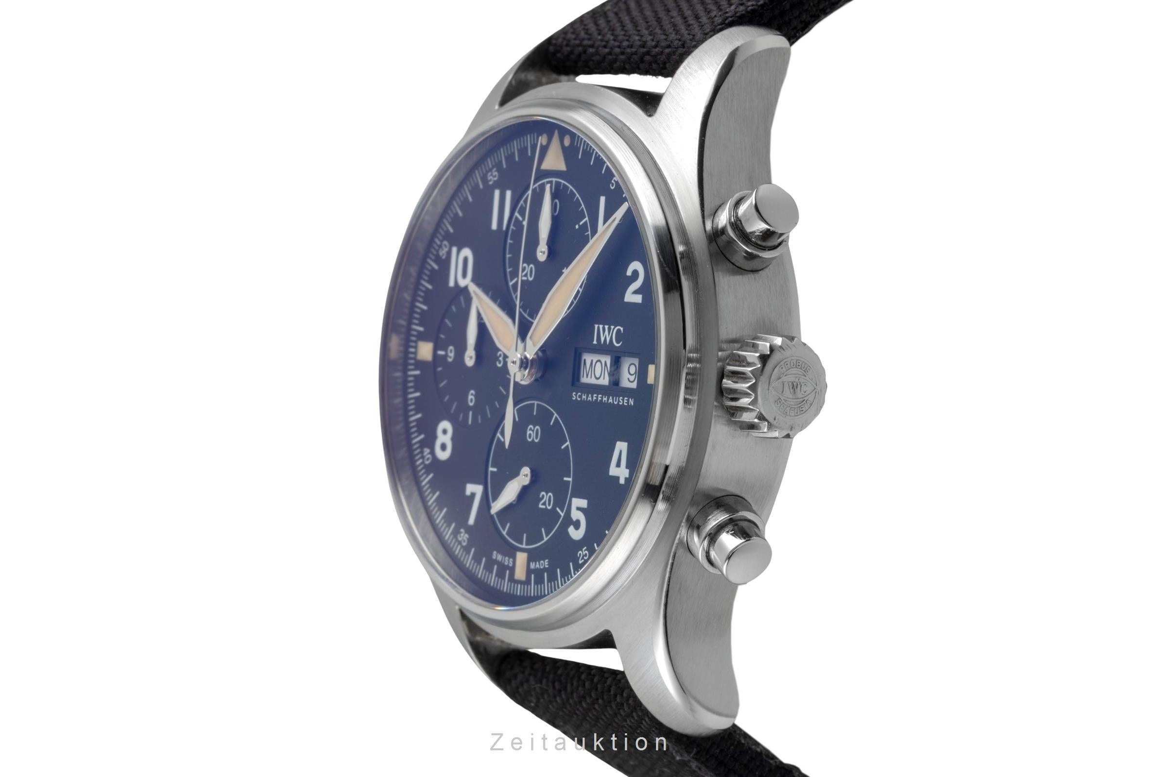 IWC Pilot Spitfire Chronograph Automatik Edelstahl Ref. IW387903 Box & Papiere [2605344]