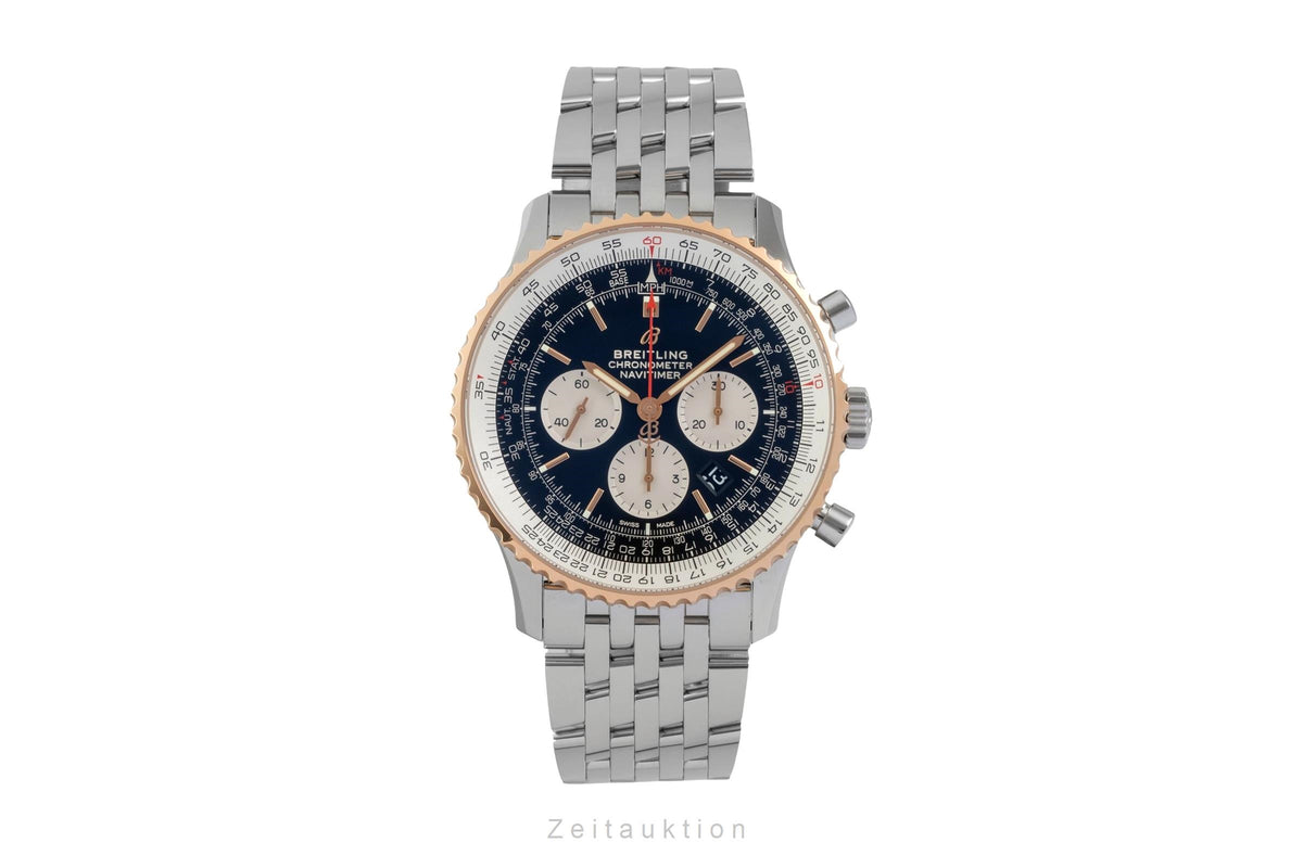 Breitling Navitimer B01 Chronograph 46 Stahl / Gold Automatik Ref UB0127 Papiere [2605350]