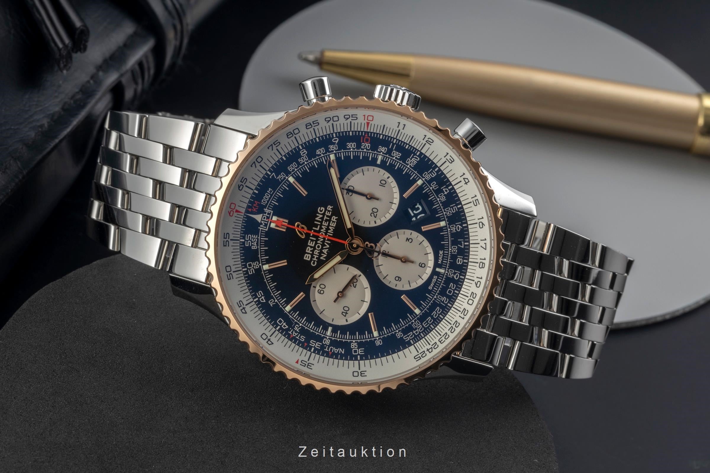 Breitling Navitimer B01 Chronograph 46 Stahl / Gold Automatik Ref UB0127 Papiere [2605350]