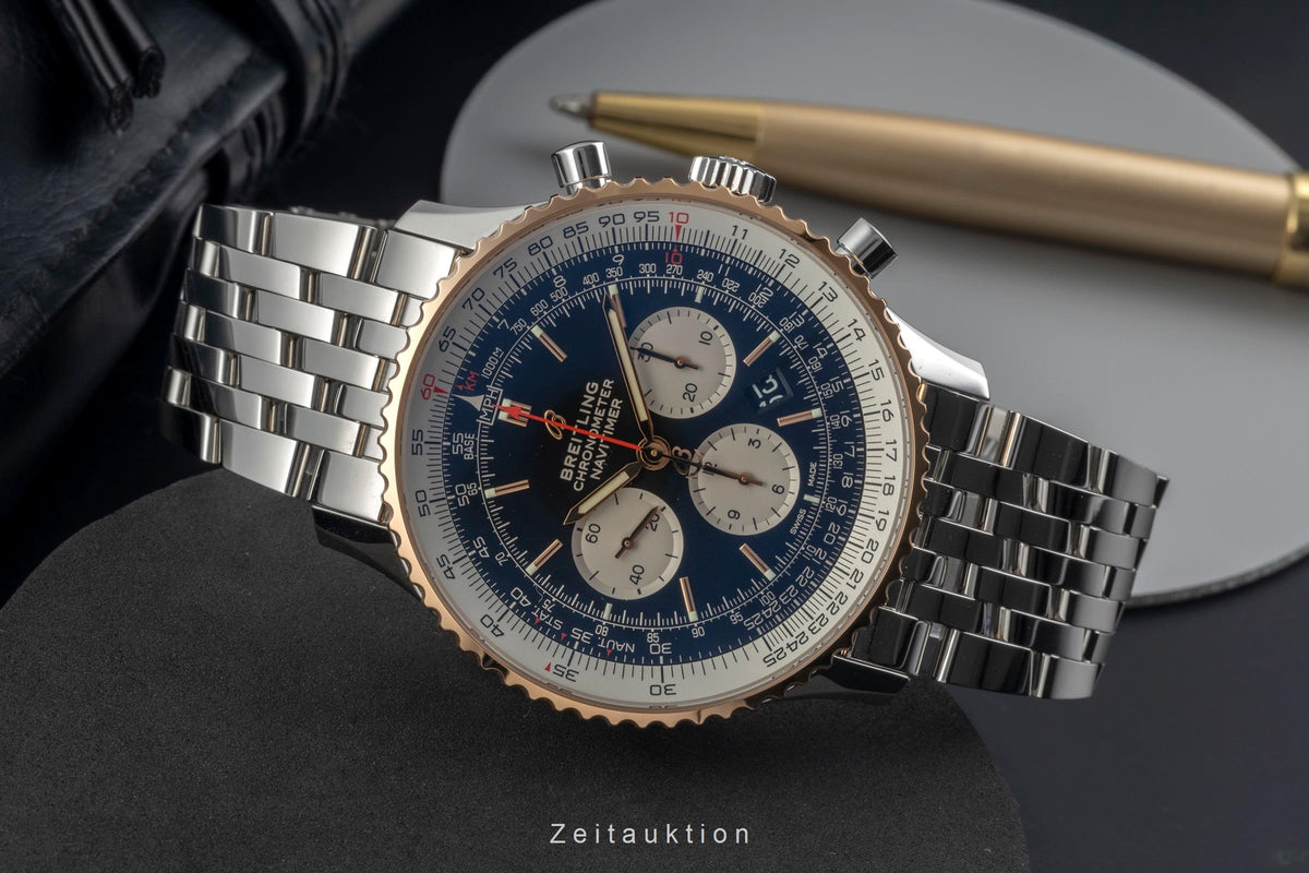Breitling Navitimer B01 Chronograph 46 Stahl / Gold Automatik Ref UB0127 Papiere [2605350]