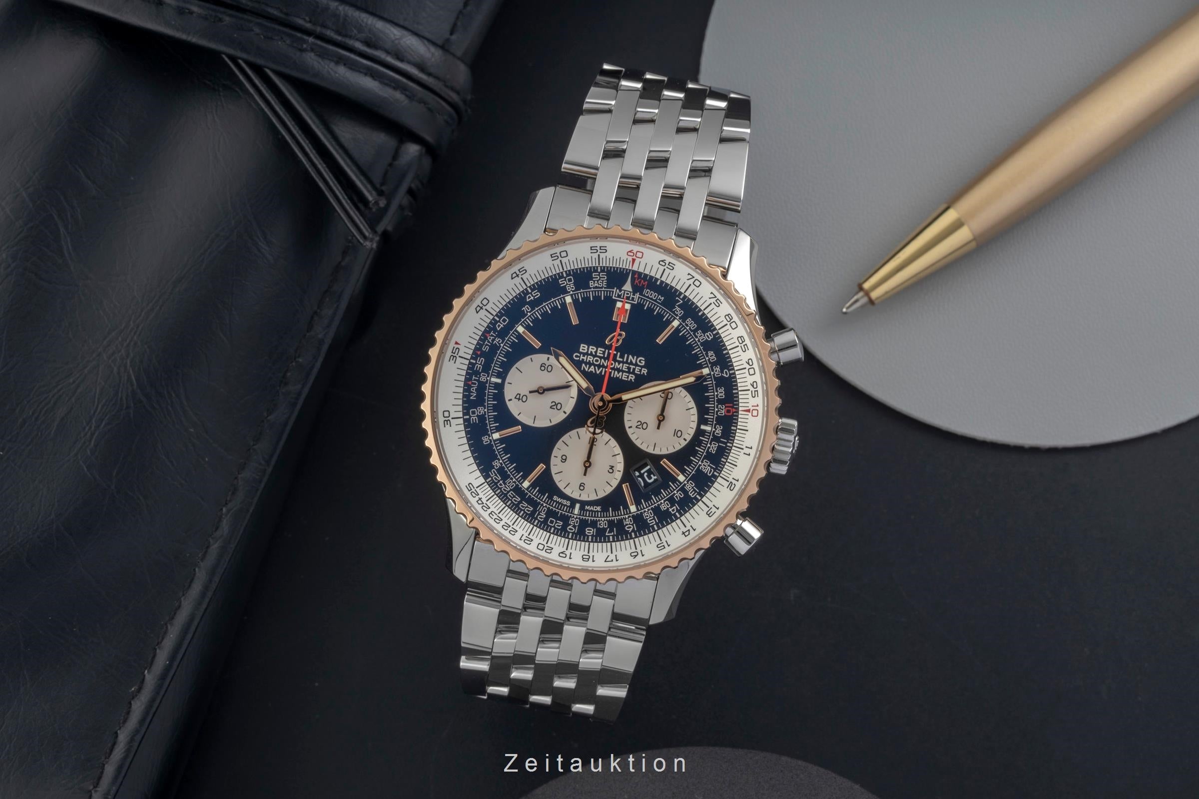 Breitling Navitimer B01 Chronograph 46 Stahl / Gold Automatik Ref UB0127 Papiere [2605350]