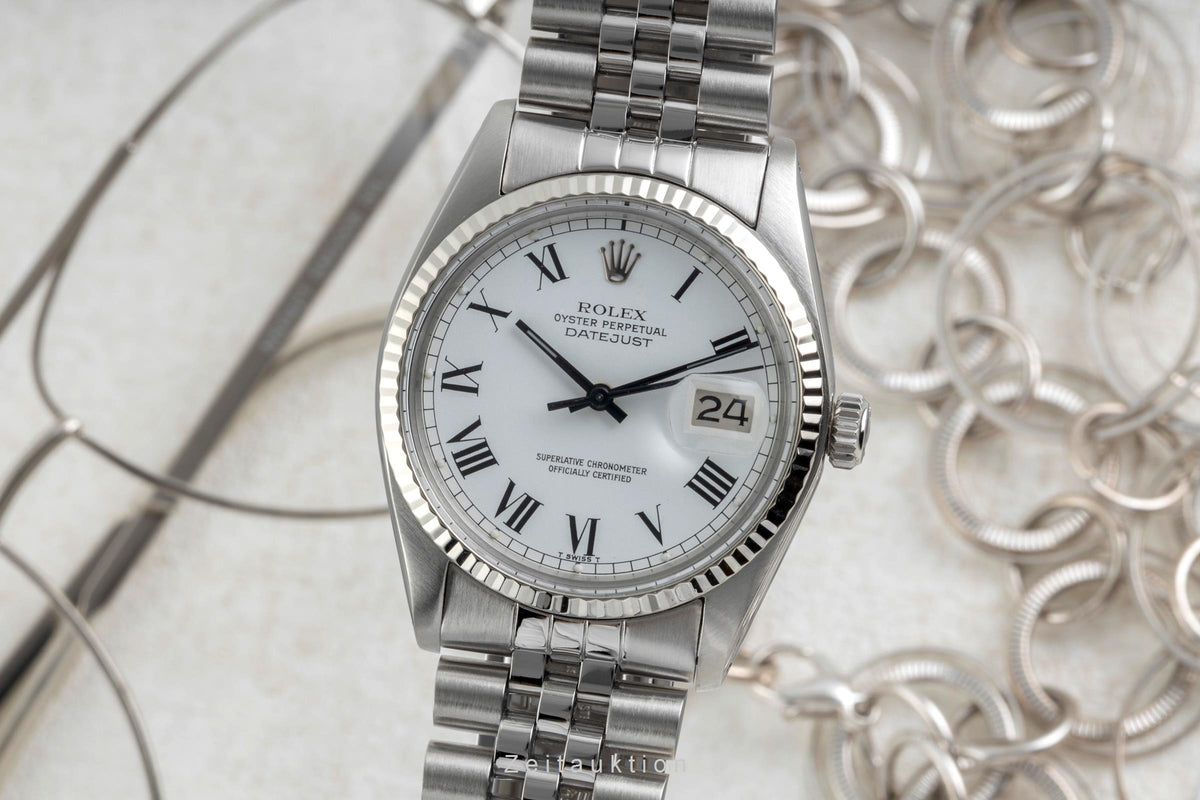 Rolex Datejust acero / oro blanco automático reloj para caballeros 16014 Vintage  [2605361]