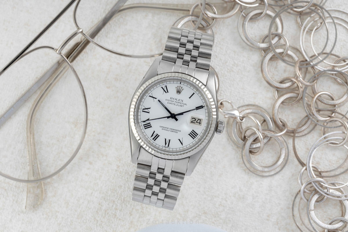 Rolex Datejust acero / oro blanco automático reloj para caballeros 16014 Vintage  [2605361]