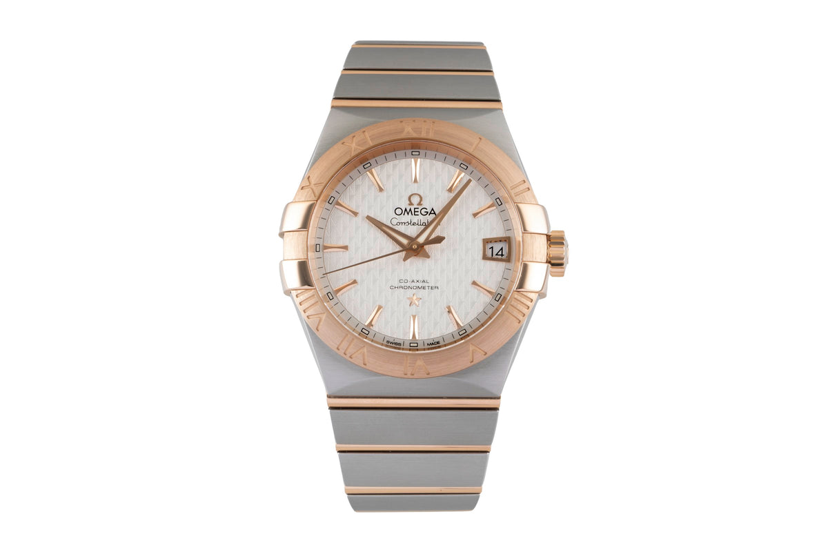 Omega Constellation Stahl / Gold Automatik Herrenuhr Ref 123.20.38.21.02.008 B&P [2605362]