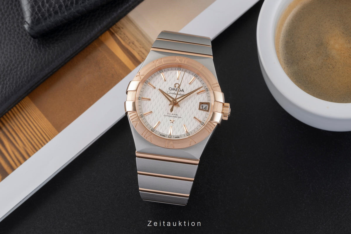Omega Constellation steel / gold automatic men's watch 123.20.38.21.02.008  [2605362]