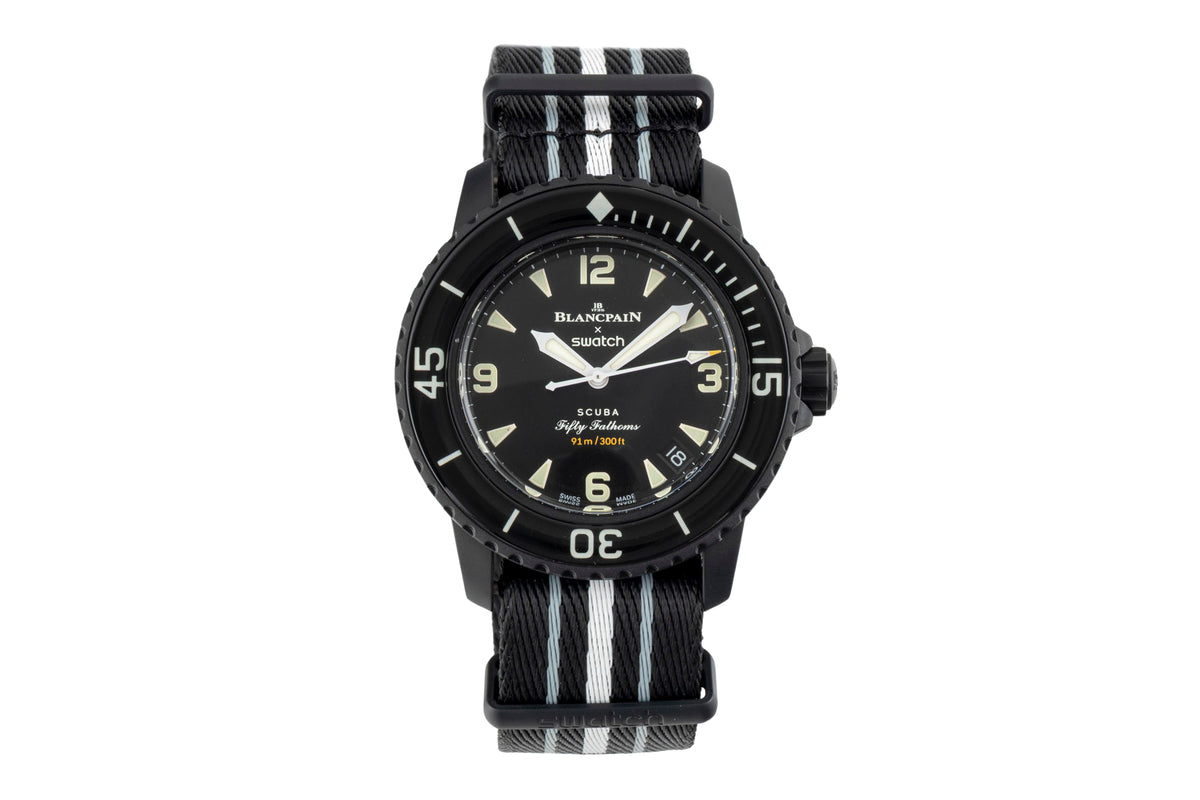 Swatch Blancpain Scuba Fifty Fathoms ceramica automatismo orologio da uomo SO35B400  [2605369]
