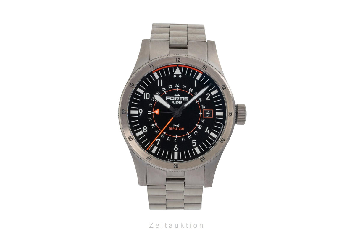 Fortis F-43 Triple GMT Titan Automatik Herrenuhr Ref F4260000 Box & Papiere 2022 [2605370]