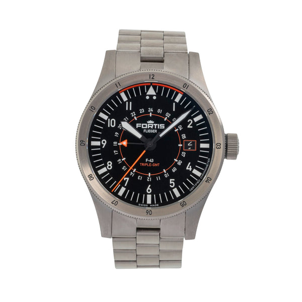 Fortis F-43 Triple GMT Titan Automatik Herrenuhr Ref F4260000 Box & Papiere 2022 [2605370]