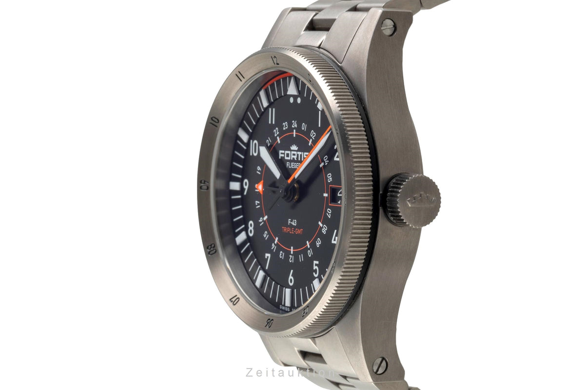 Fortis F-43 Triple GMT Titan Automatik Herrenuhr Ref F4260000 Box & Papiere 2022 [2605370]