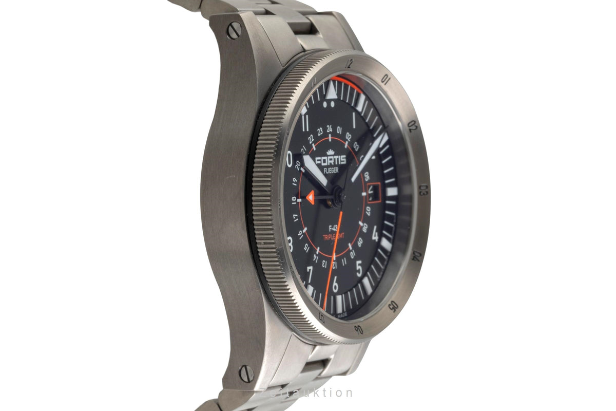 Fortis F-43 Triple GMT Titan Automatik Herrenuhr Ref F4260000 Box & Papiere 2022 [2605370]