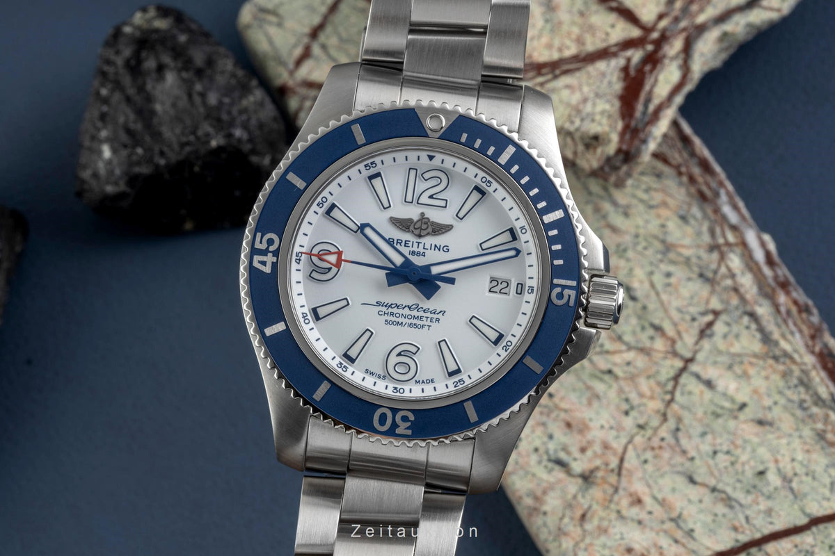 Breitling Superocean Stahl Automatik Herrenuhr Ref. A17366D81A1A1 B&P 2021 [2605379]