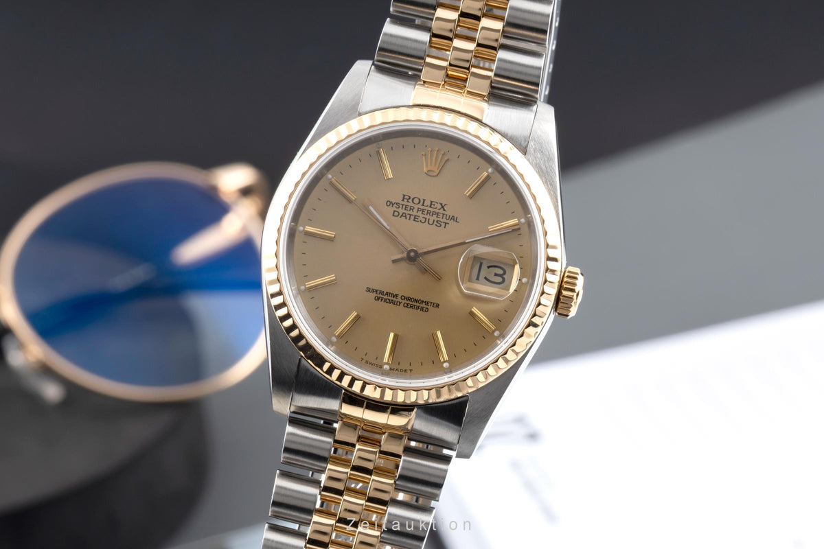 Rolex Datejust acciaio / oro automatismo orologio da uomo 16233 LP: 15350EUR  [2605383]