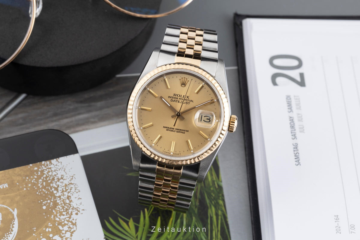 Rolex Datejust acciaio / oro automatismo orologio da uomo 16233 LP: 15350EUR  [2605383]