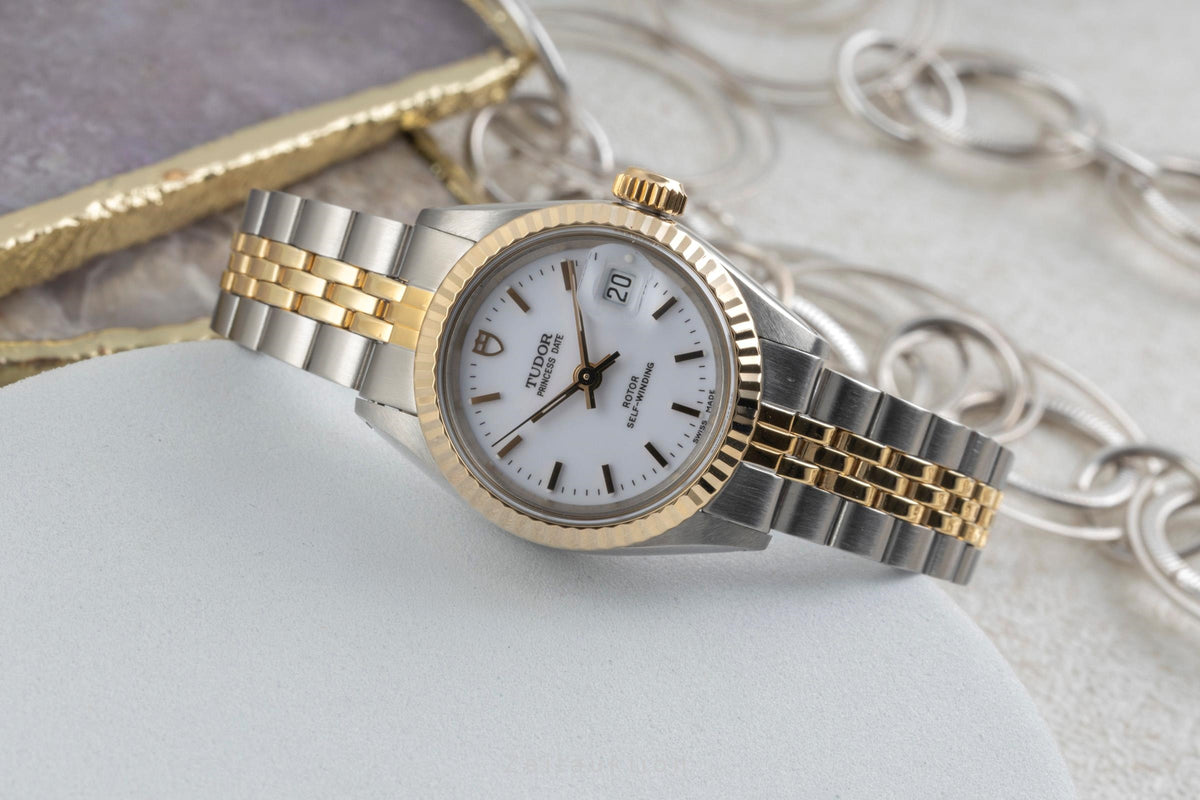 Tudor Princess Date acciaio / oro automatismo orologio da donna 92413  [2605388]