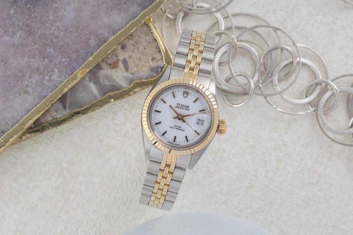 Tudor Princess Date acciaio / oro automatismo orologio da donna 92413  [2605388]