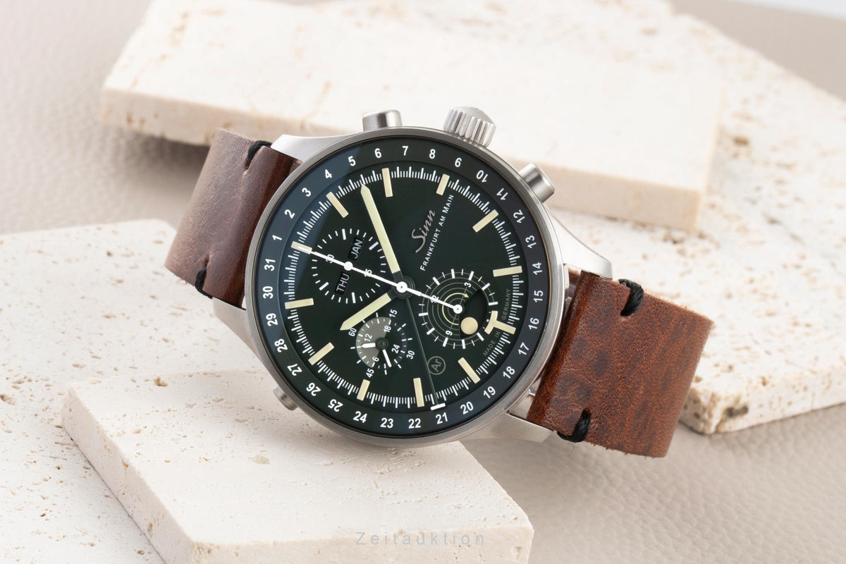 Sinn Jagduhr 3006 chronographe acier automatique montre pour hommes 3006.011 LP: 4950EUR  [2605393]