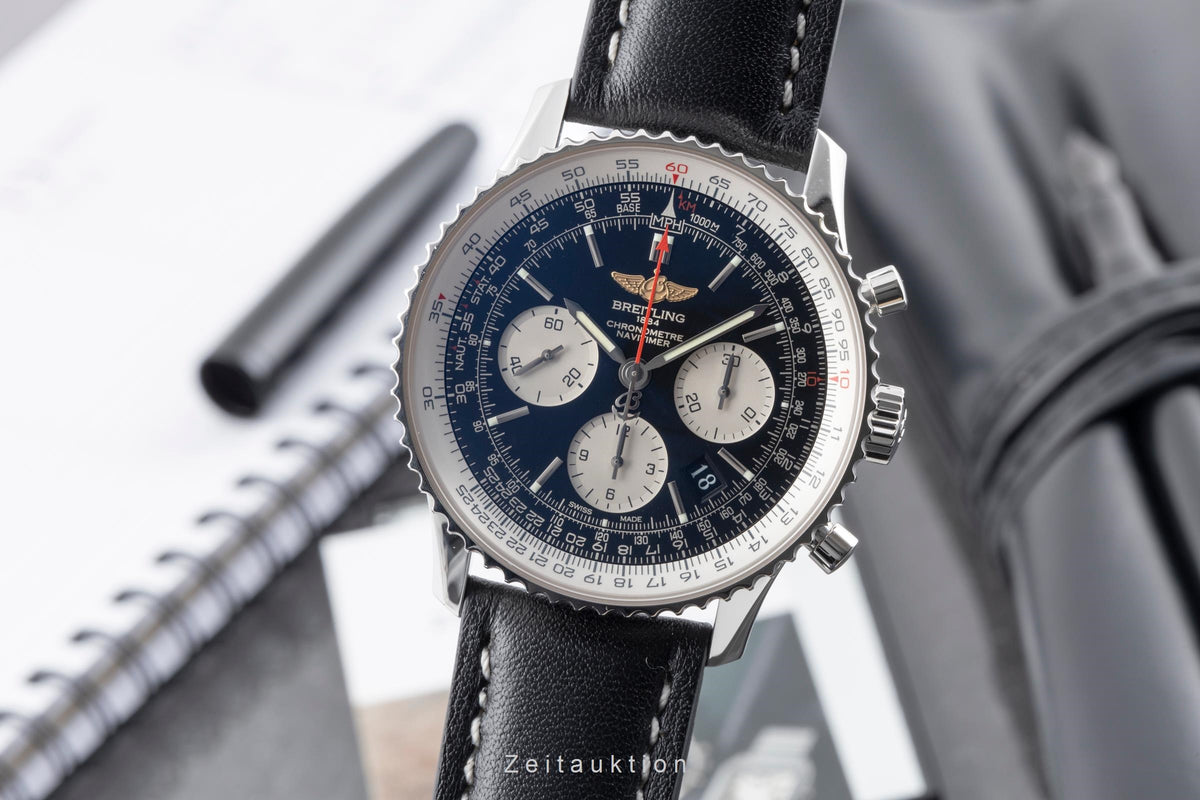 Breitling Navitimer 01 chronographe acier automatique montre pour hommes AB0120  [2605396]