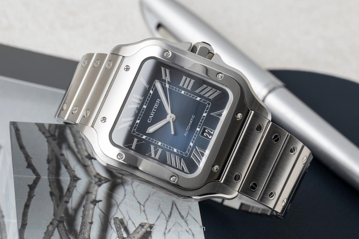 Cartier Santos steel automatic men's watch WSSA0030 LP: 9000EUR  [2605408]