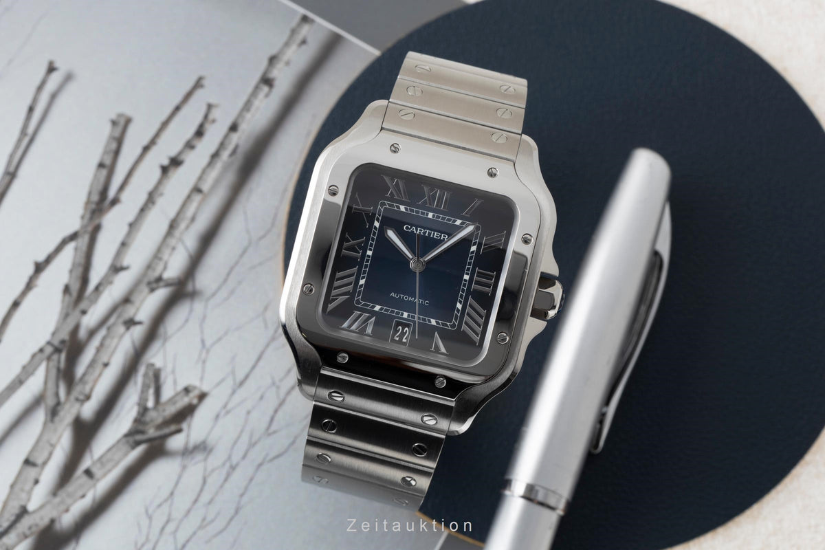 Cartier Santos steel automatic men's watch WSSA0030 LP: 9000EUR  [2605408]