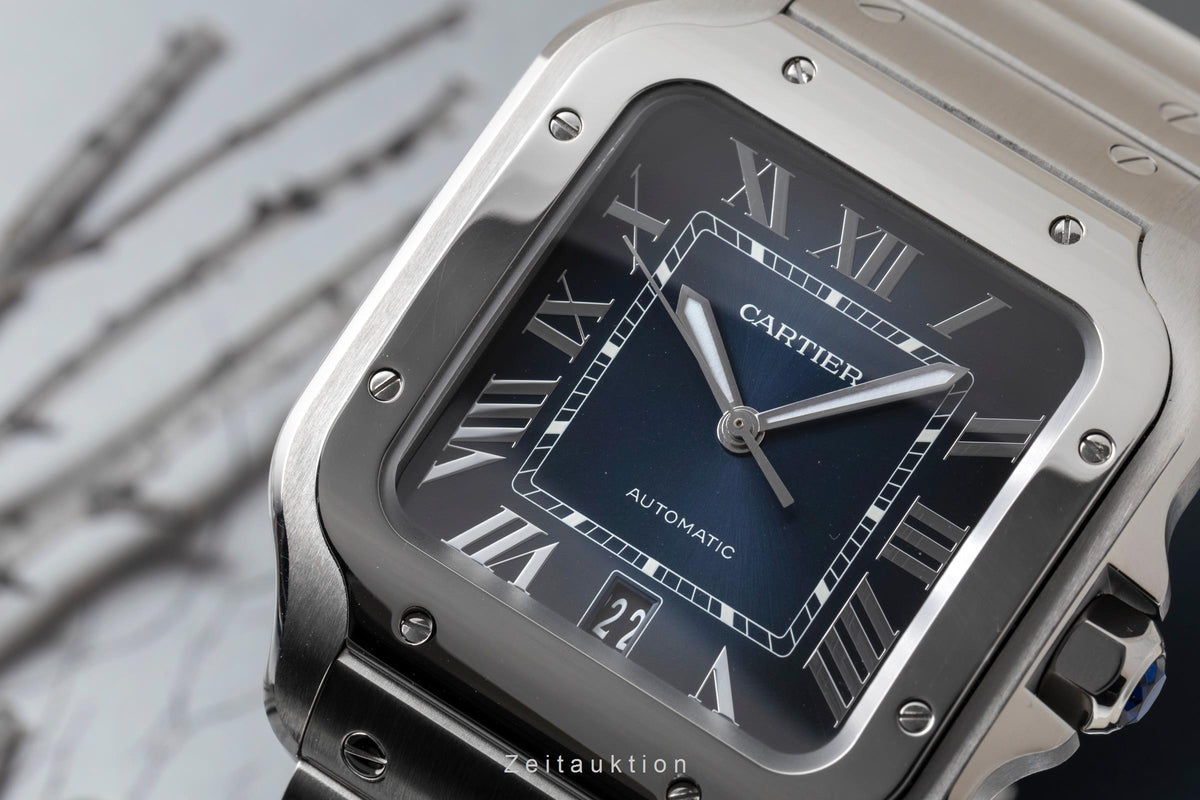 Cartier Santos steel automatic men's watch WSSA0030 LP: 9000EUR  [2605408]
