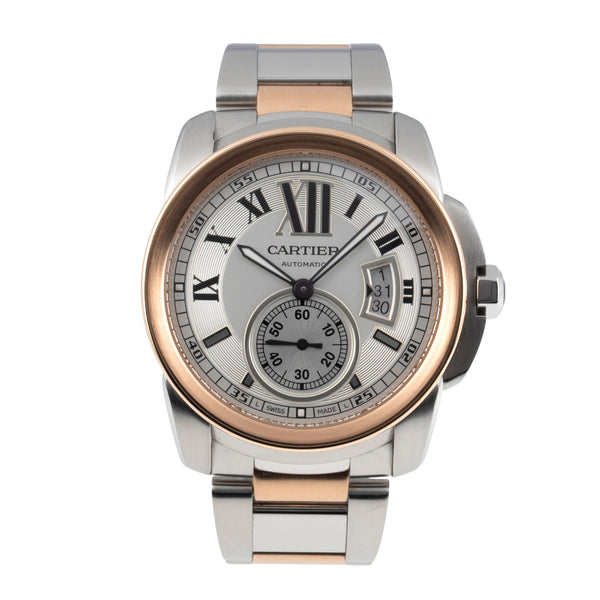 Cartier Calibre de Cartier steel / gold automatic men's watch W7100039  [2605413]