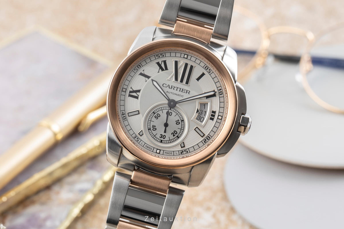 Cartier Calibre de Cartier steel / gold automatic men's watch W7100039  [2605413]