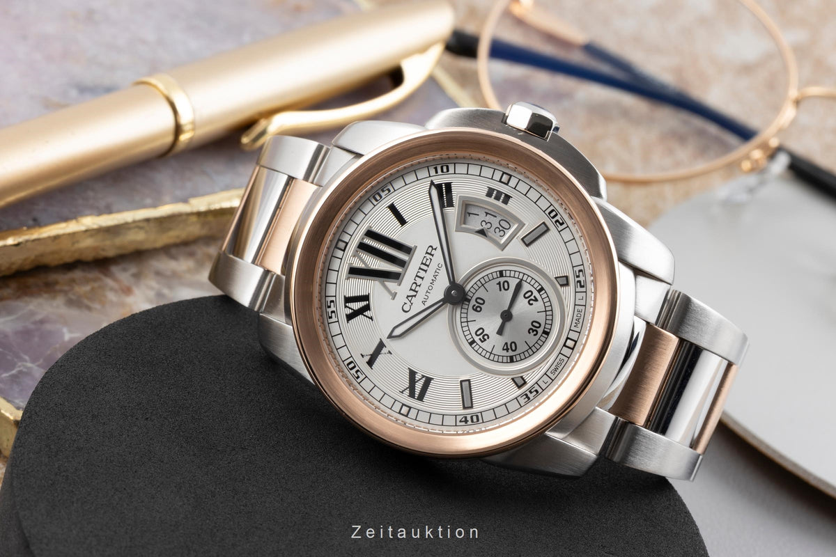 Cartier Calibre de Cartier steel / gold automatic men's watch W7100039  [2605413]